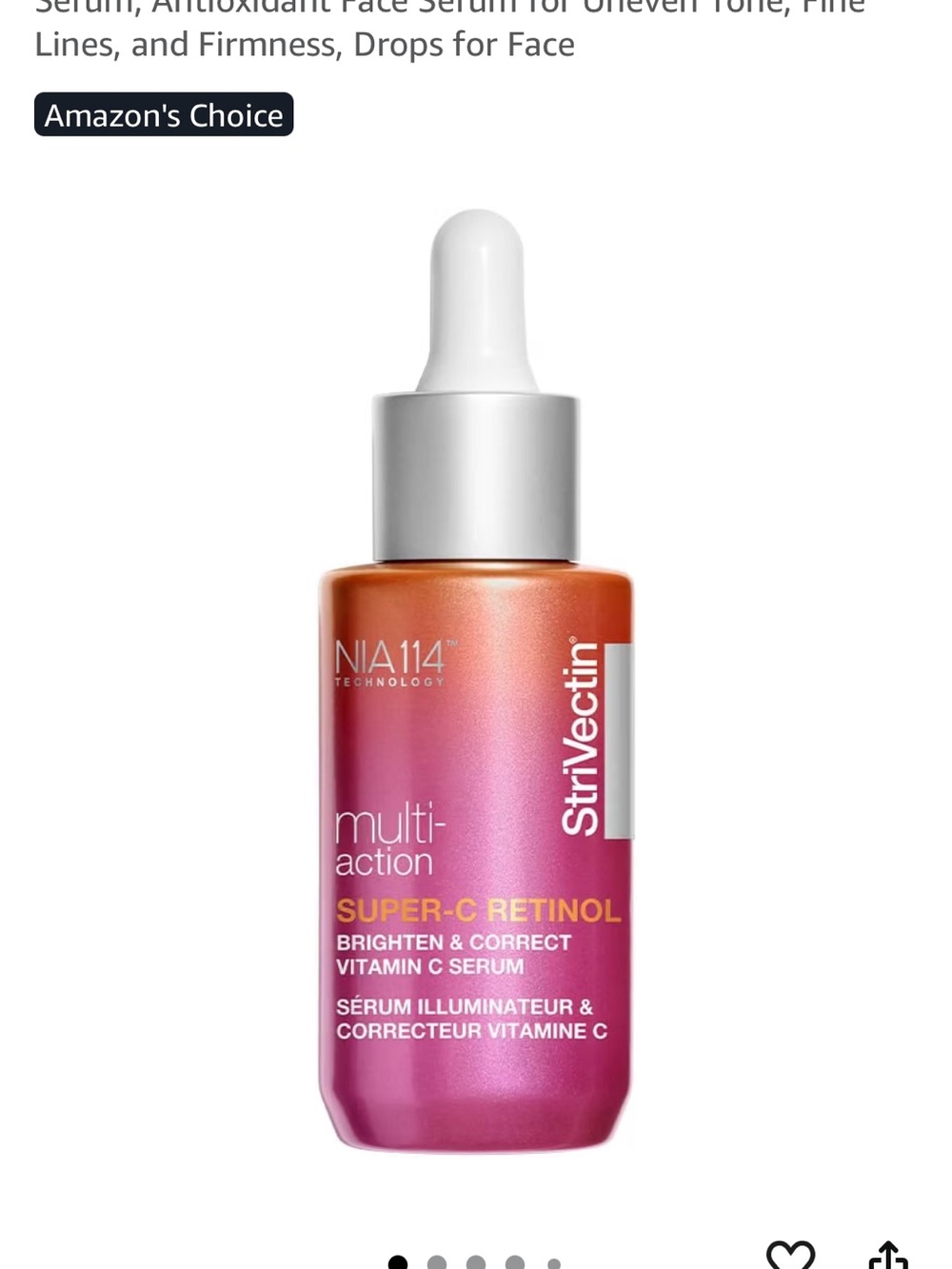 StriVectin Multi-Action Vitamin C Serum Bottle — Pink and Orange Gradient